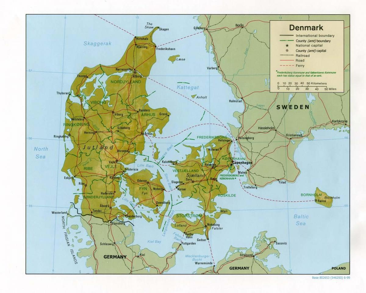 Carte de physique danemark