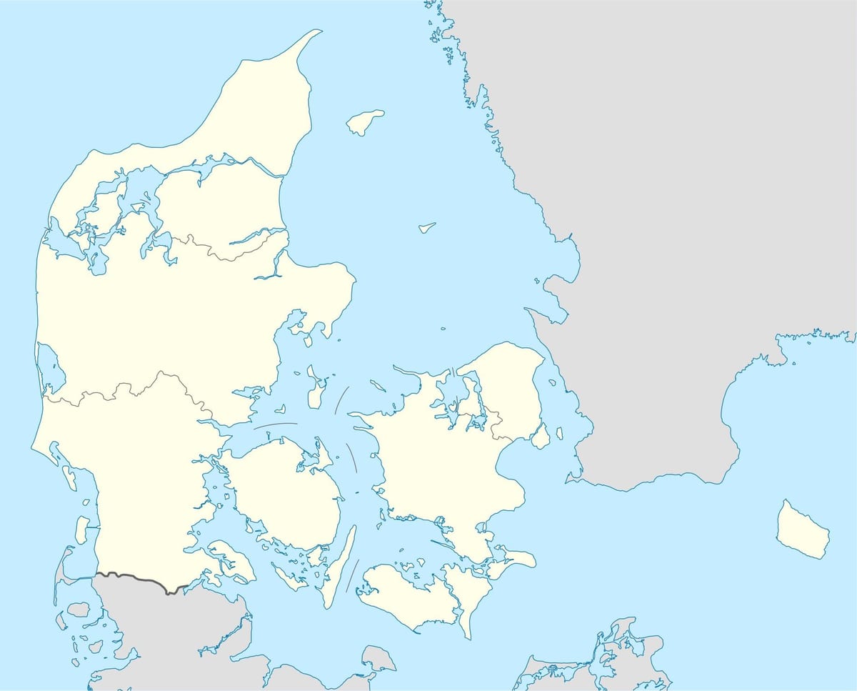 Carte de vecteur danemark
