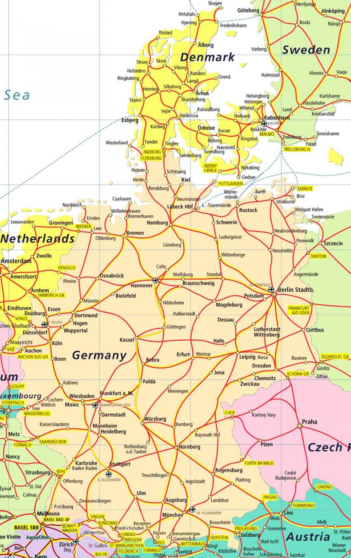 le danemark attractions touristiques de la carte