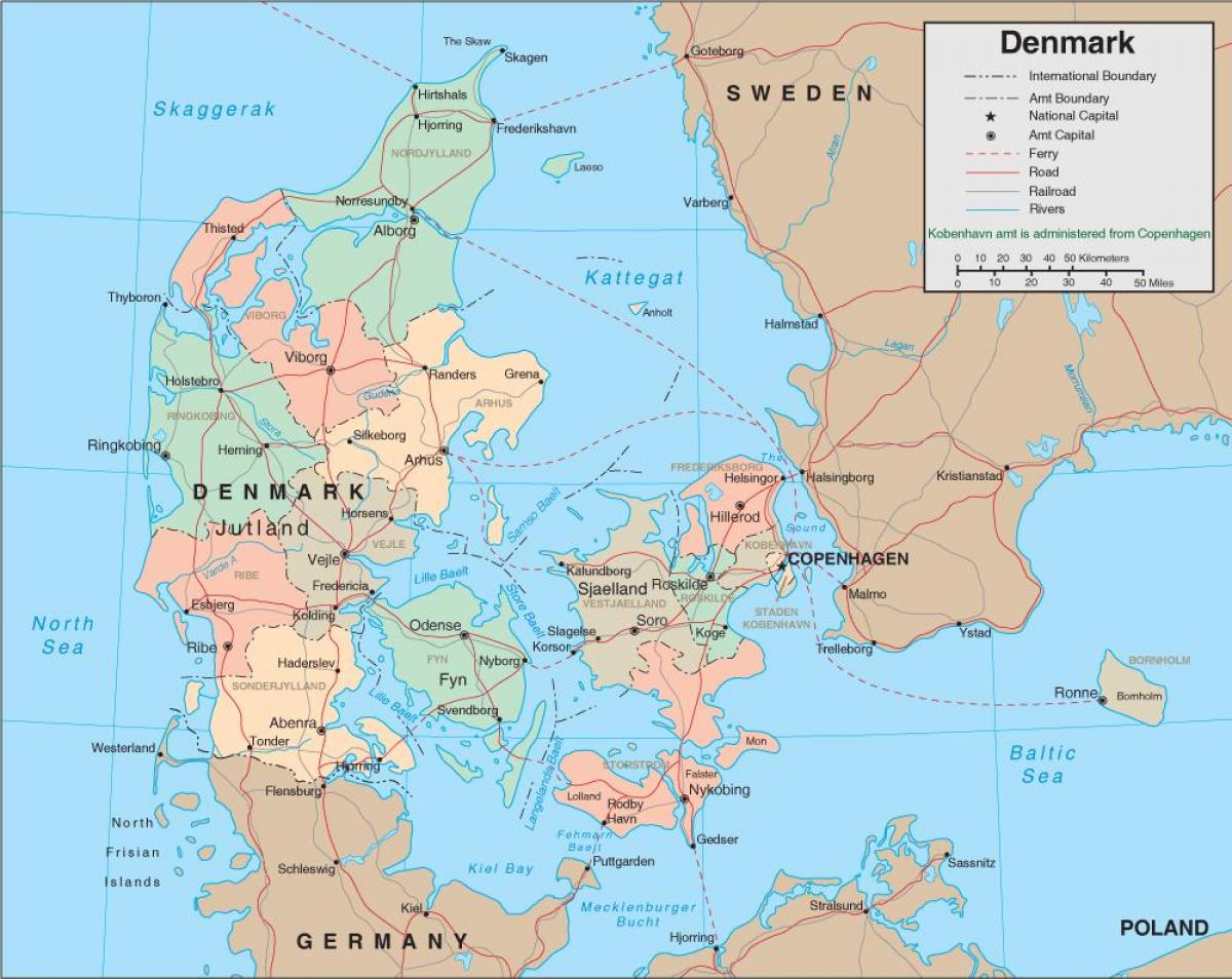 Carte de danemark ferry 