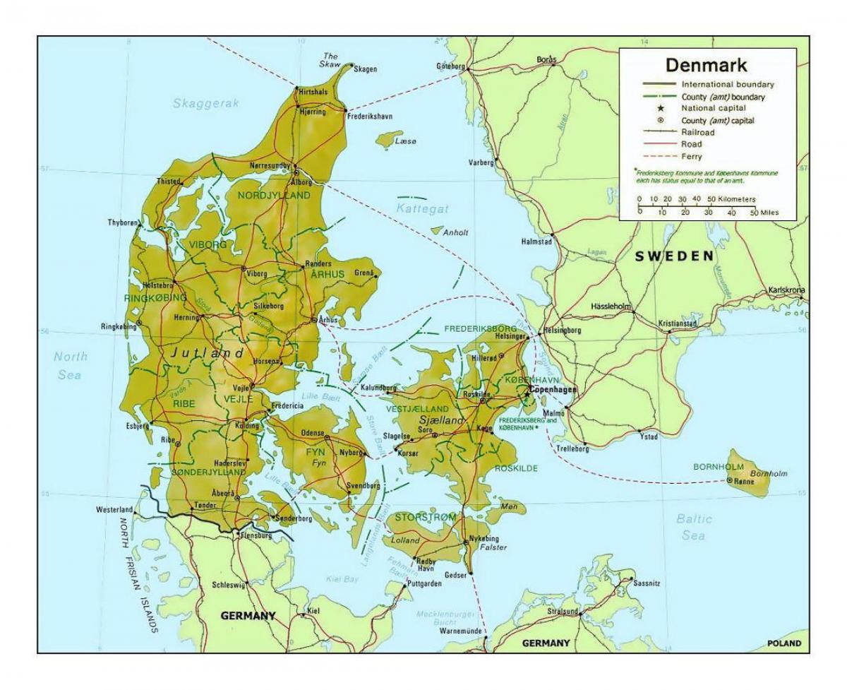 Carte de danemark kommune