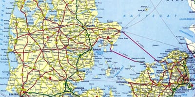 Carte détaillée de danemark