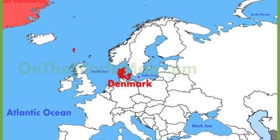 Copenhague, danemark carte de l'europe