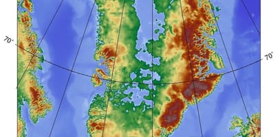 Carte topographique du danemark