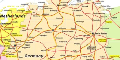 Le danemark attractions touristiques de la carte