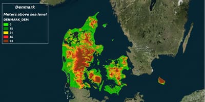 Carte de danemark climat 