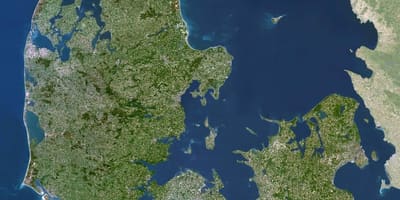 Carte de danemark satellite 