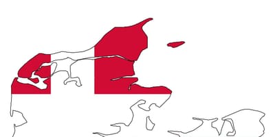 Carte de drapeau danemark 