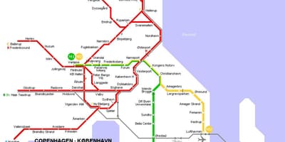 Carte de danemark métro 