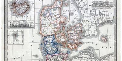 Vieille carte du danemark