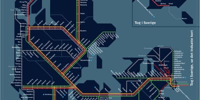 Carte de train de copenhague (danemark)